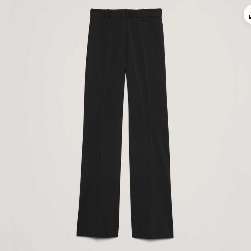NWOT Banana Republic High-Rise Wide-Leg Flare Pant - Size 6 Long in Black